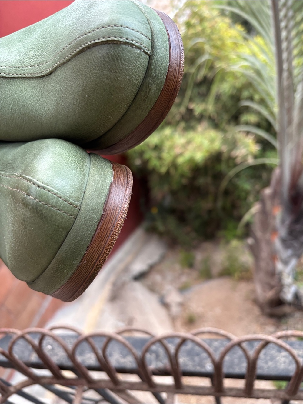 Miz Mooz (39) Lunea Olive Green Leather Comfort Slip-On Mule Clogs - Picture 5 of 14